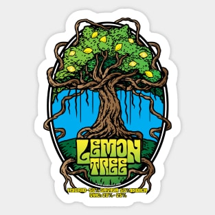 Lemon Tree Cannabis Strain Art Sticker